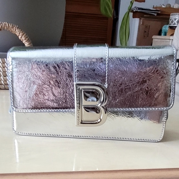 Brandon Blackwood Handbags - Brandon Blackwood Silver Medium Nia